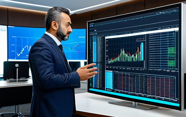 AI-Powered Investment Analysis**
"A fund investment advisor analyzing market data on a holographic display, AI algorithms visually represented in the background, modern office setting in Istanbul, Turkey, professional attire, fully clothed, safe for work, appropriate content, perfect anatomy, correct proportions, natural pose, professional, high-resolution."
**