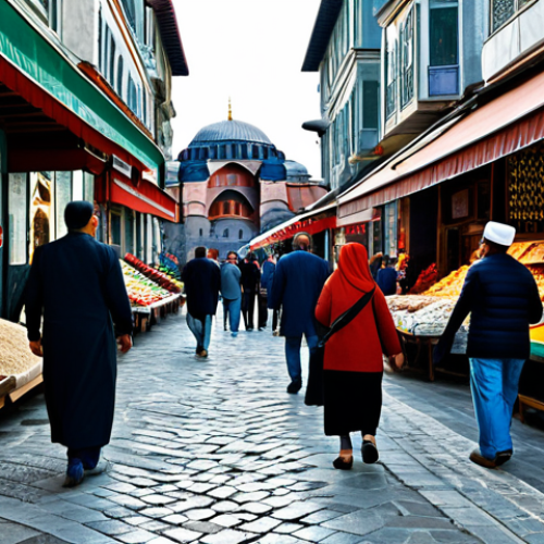 Home 17 펀드투자상담사와 관련된 금융 상품 사례 - Istanbul Street Scene**
"A vibrant street scene in Istanbul, Turkey during the day. People are walk...