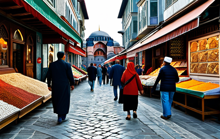 펀드투자상담사와 관련된 금융 상품 사례 - Istanbul Street Scene**
"A vibrant street scene in Istanbul, Turkey during the day. People are walk...